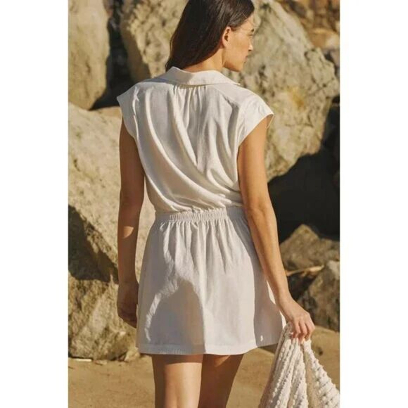 NWT Anthropologie Dress Womens Size Medium White Mini Cut Out - Picture 3 of 10